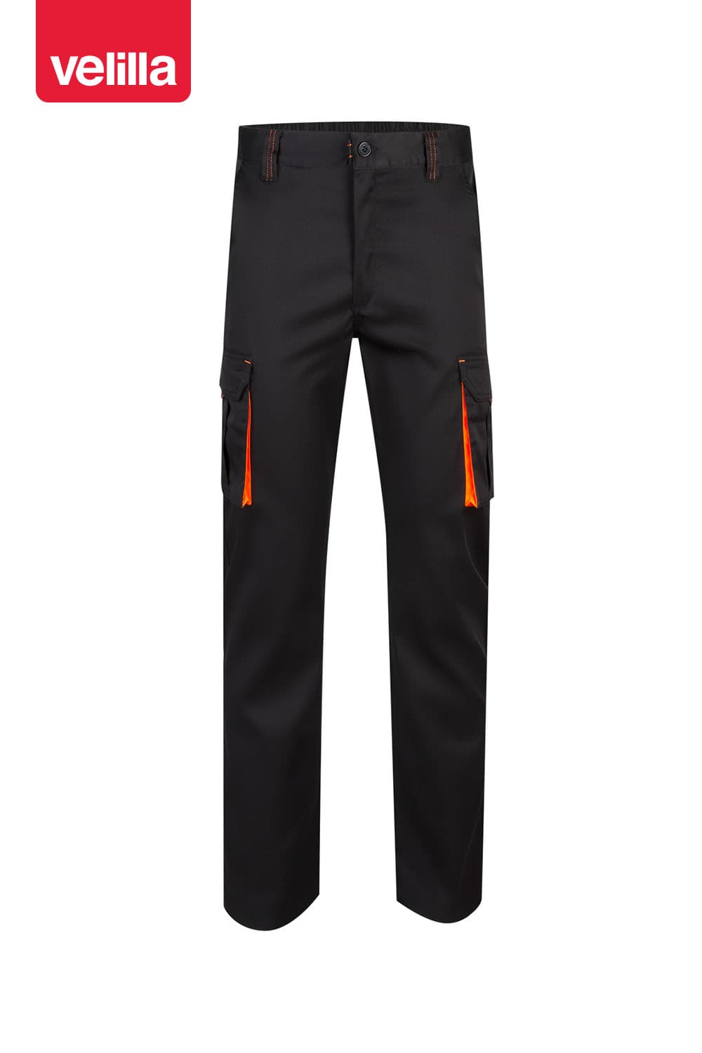 Pantalón stretch bicolor multibolsillos
