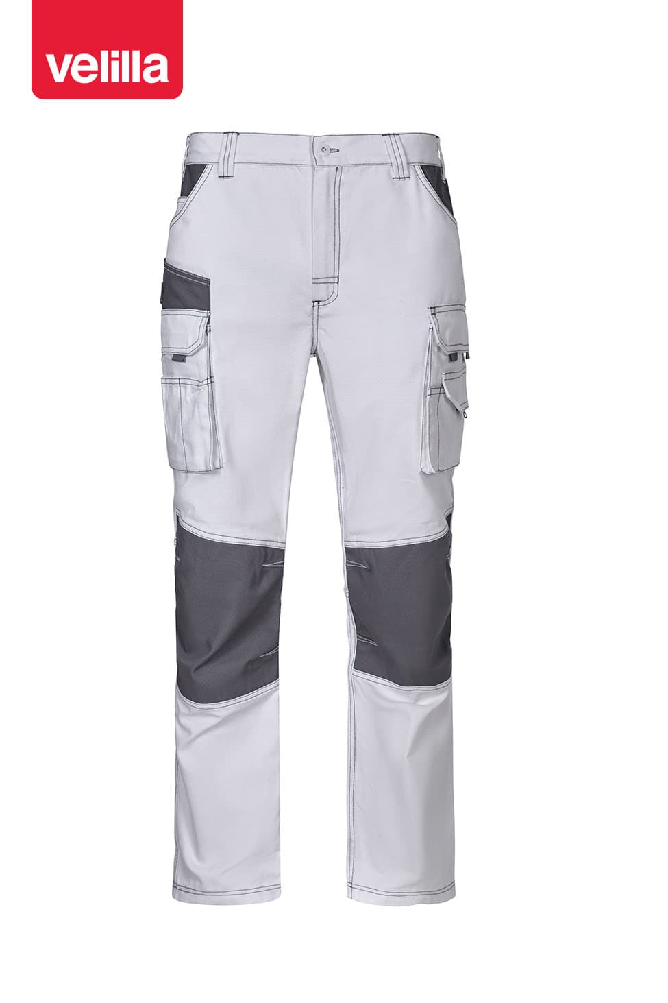 Pantalón canvas bicolor multibolsillos