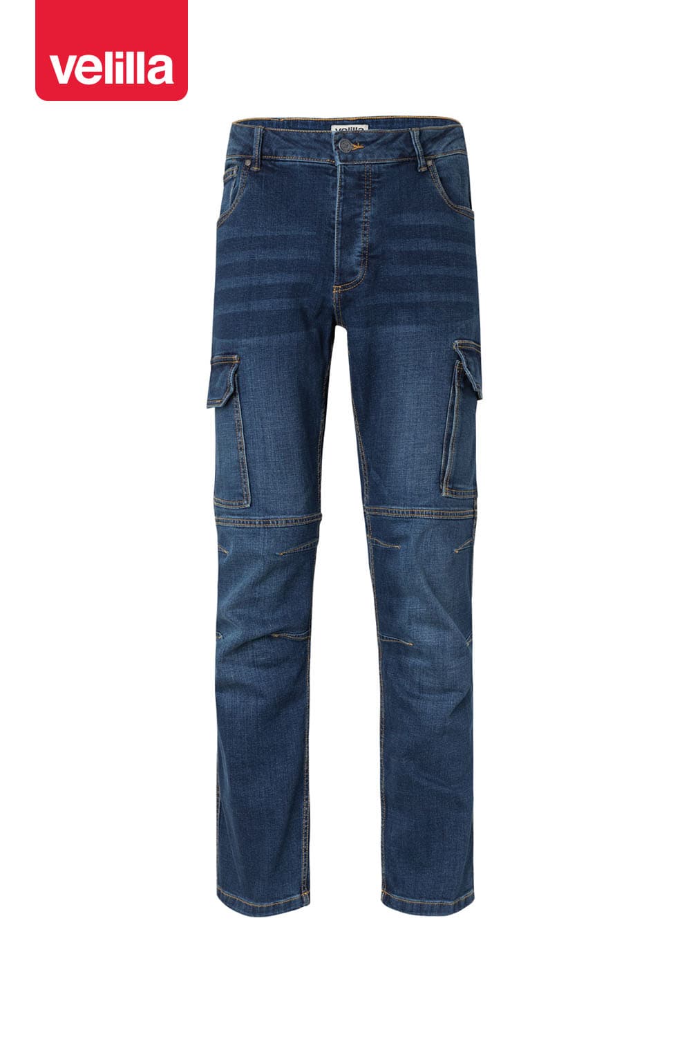 Pantalón denim stretch multibolsillos