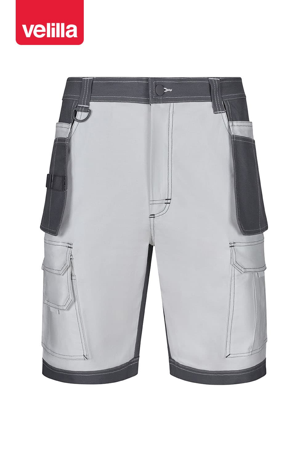 Bermudas canvas stretch bicolor con bolsillos flotantes