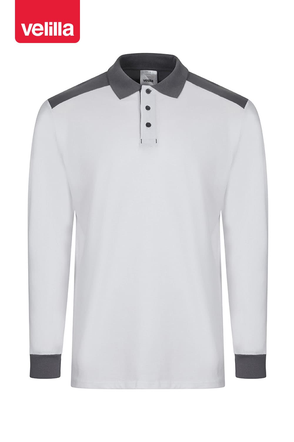Polo stretch bicolor manga larga