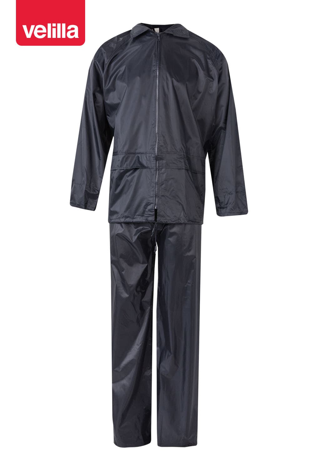 Traje de lluvia dos piezas con capucha oculta