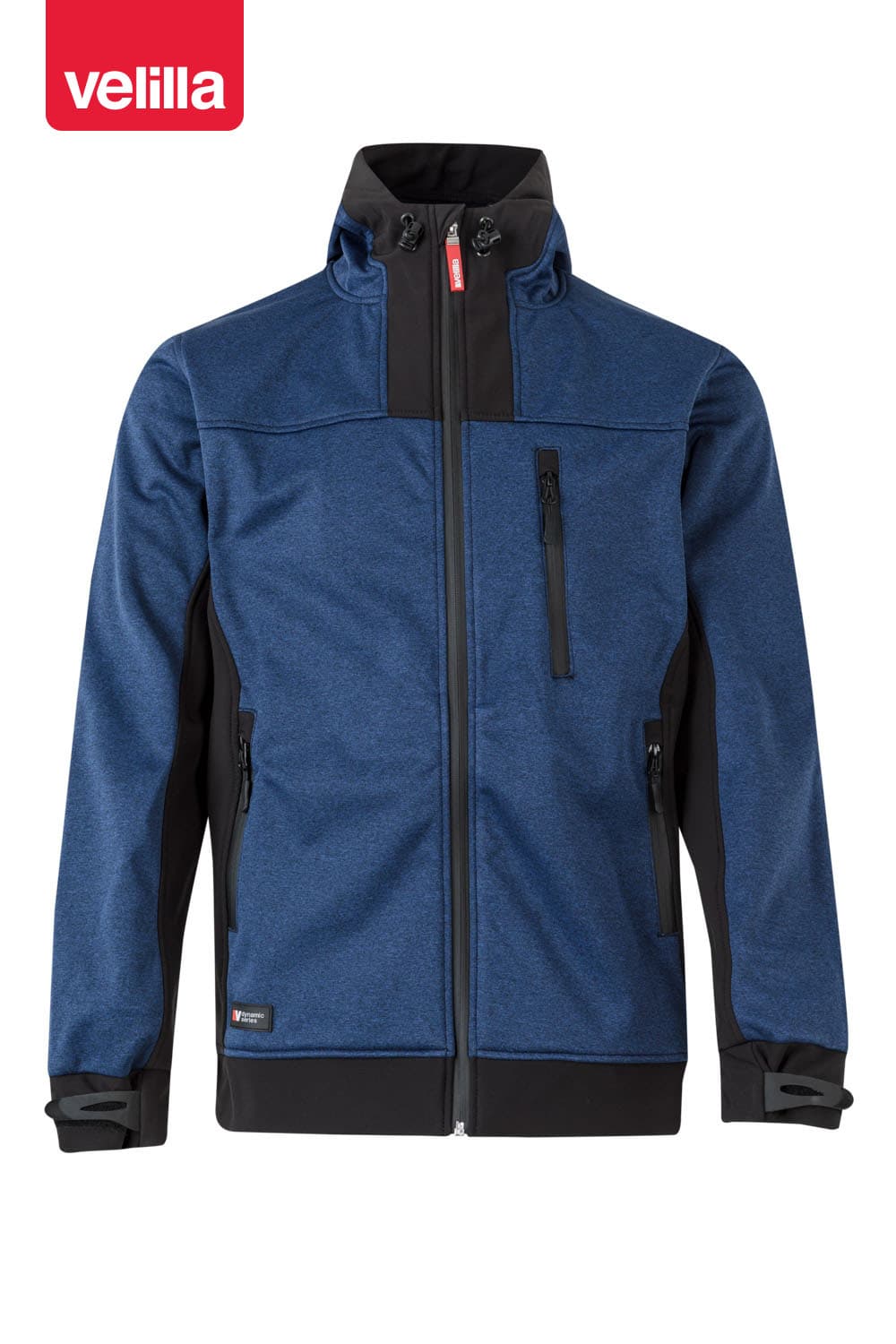 Cazadora soft shell bicolor con capucha