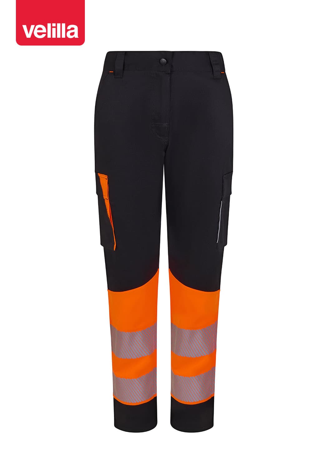 Pantalón stretch reciclado bicolor cinta segmentada mujer