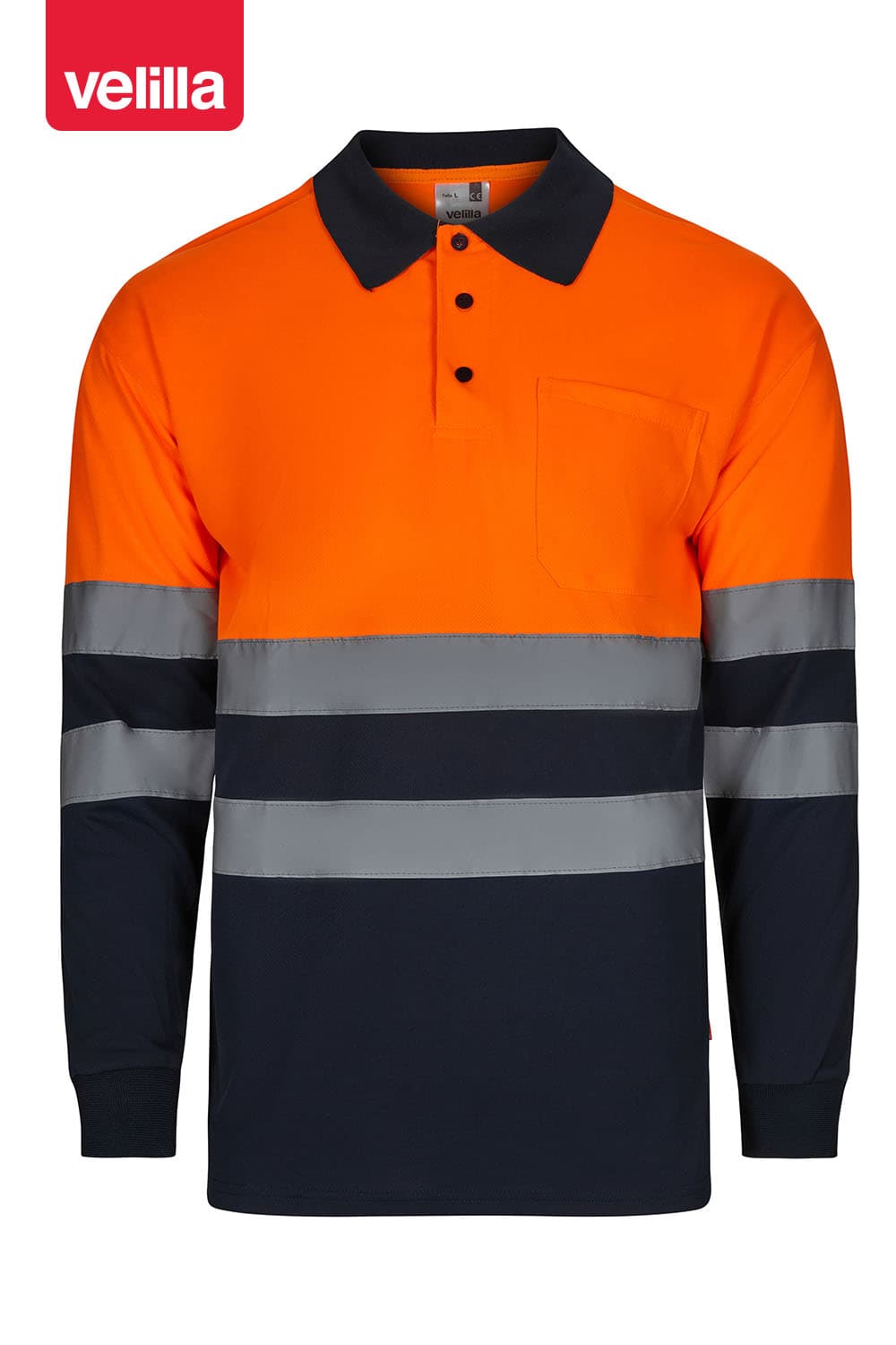 Polo bicolor manga larga