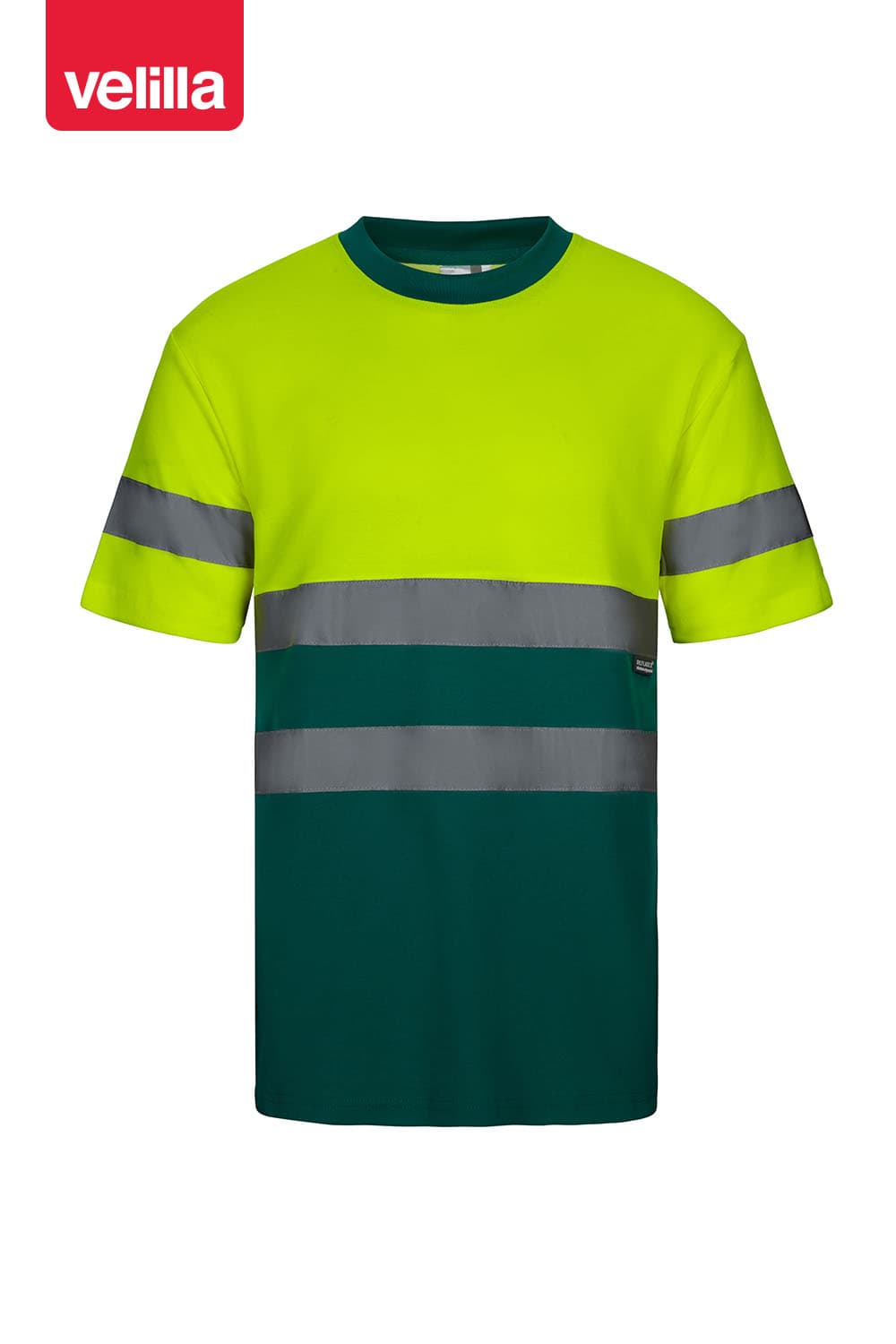 Camiseta algodón bicolor manga corta