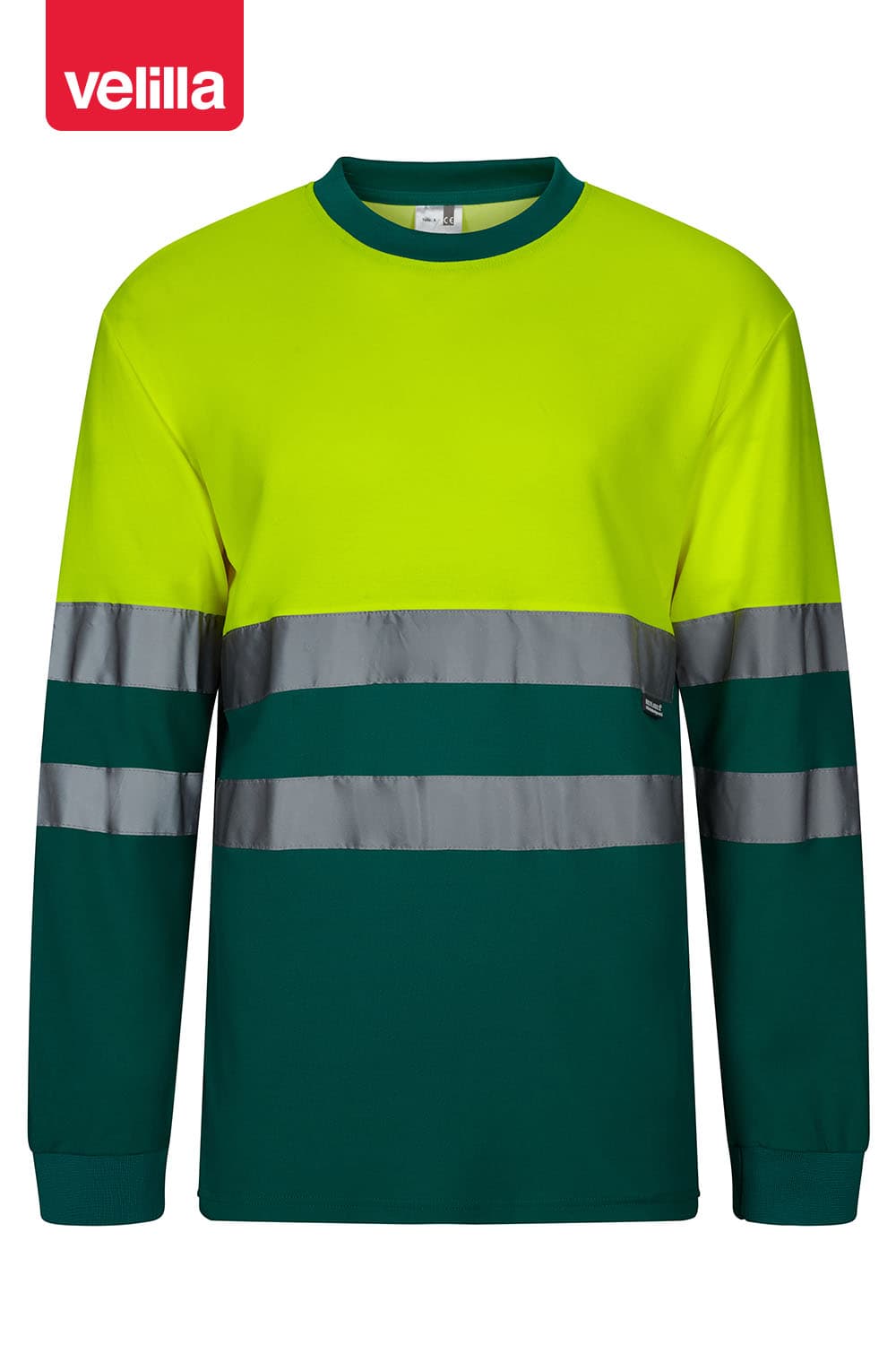 Camiseta algodón bicolor manga larga