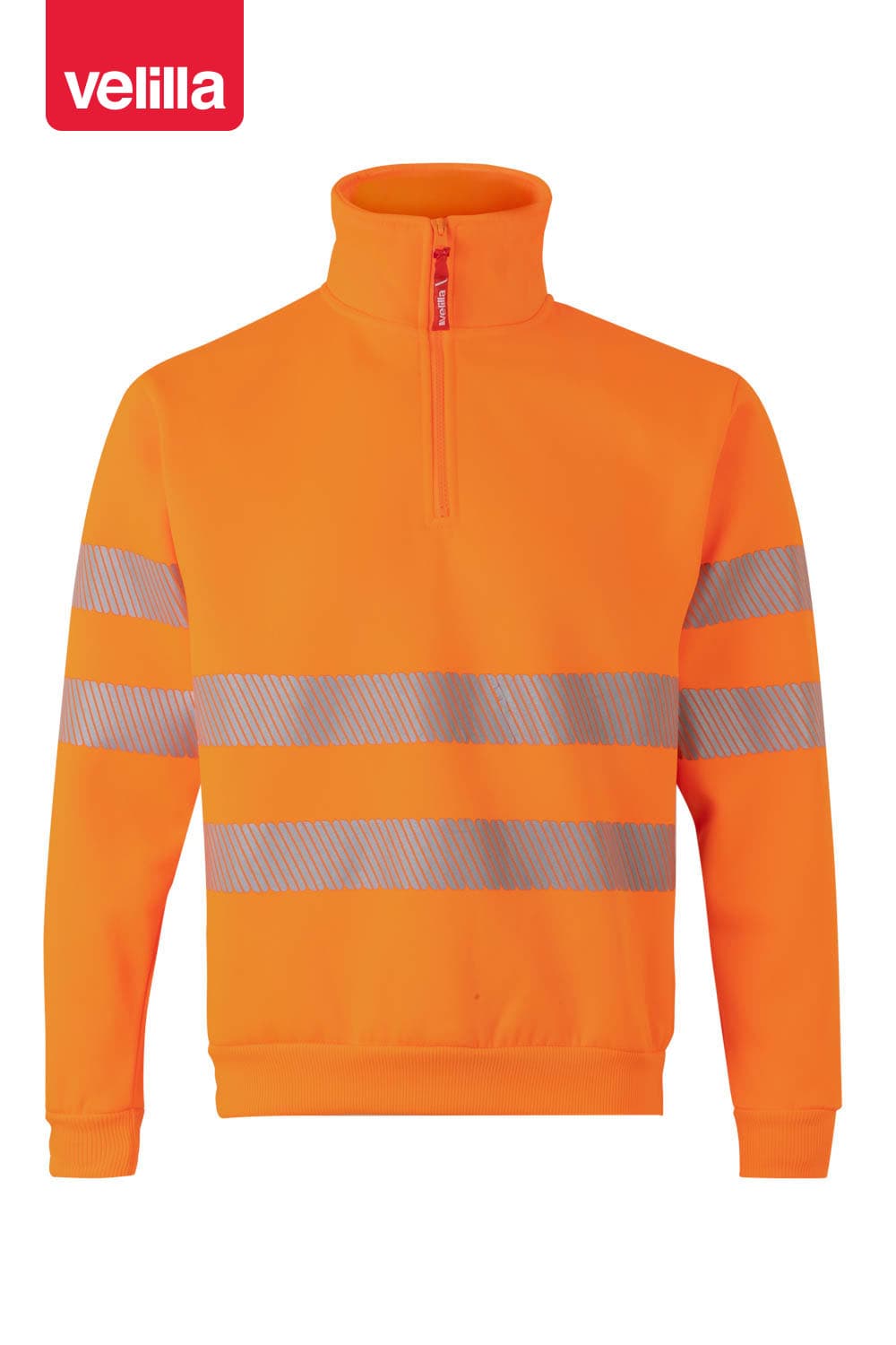 Sudadera con media cremallera cinta segmentada