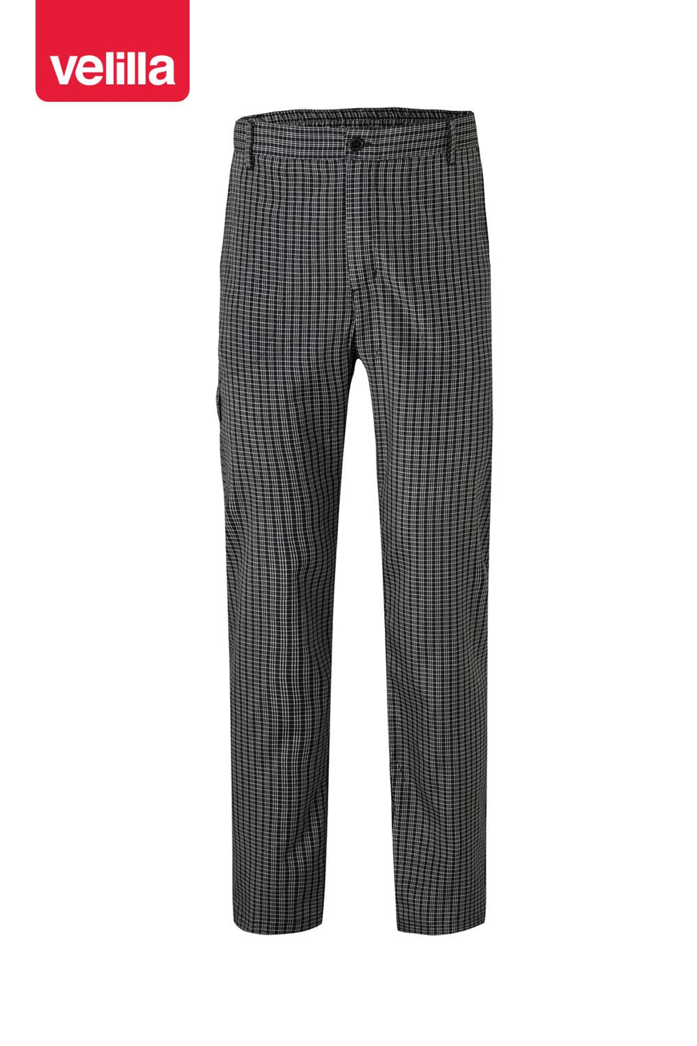 Pantalón de cocina cuadros multibolsillos