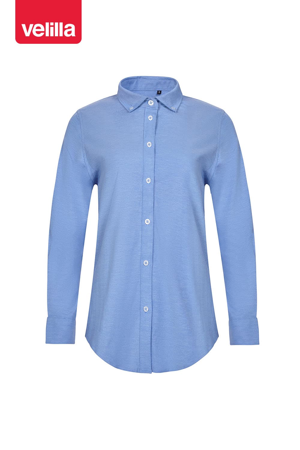 Camisa oxford stretch manga larga mujer