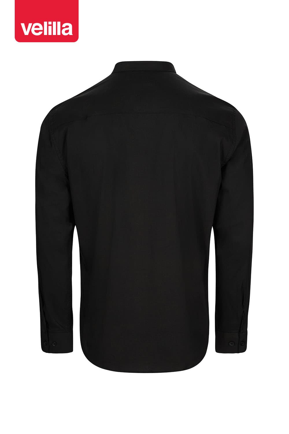 Camisa cuello tirilla stretch manga larga hombre