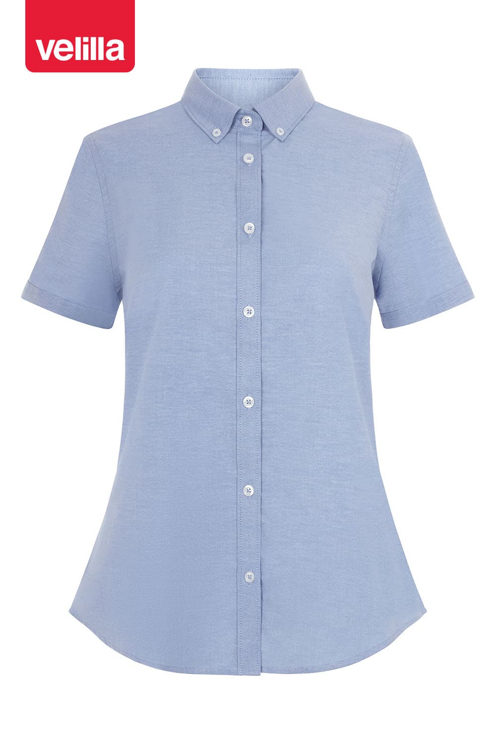 Camisa oxford stretch manga corta mujer