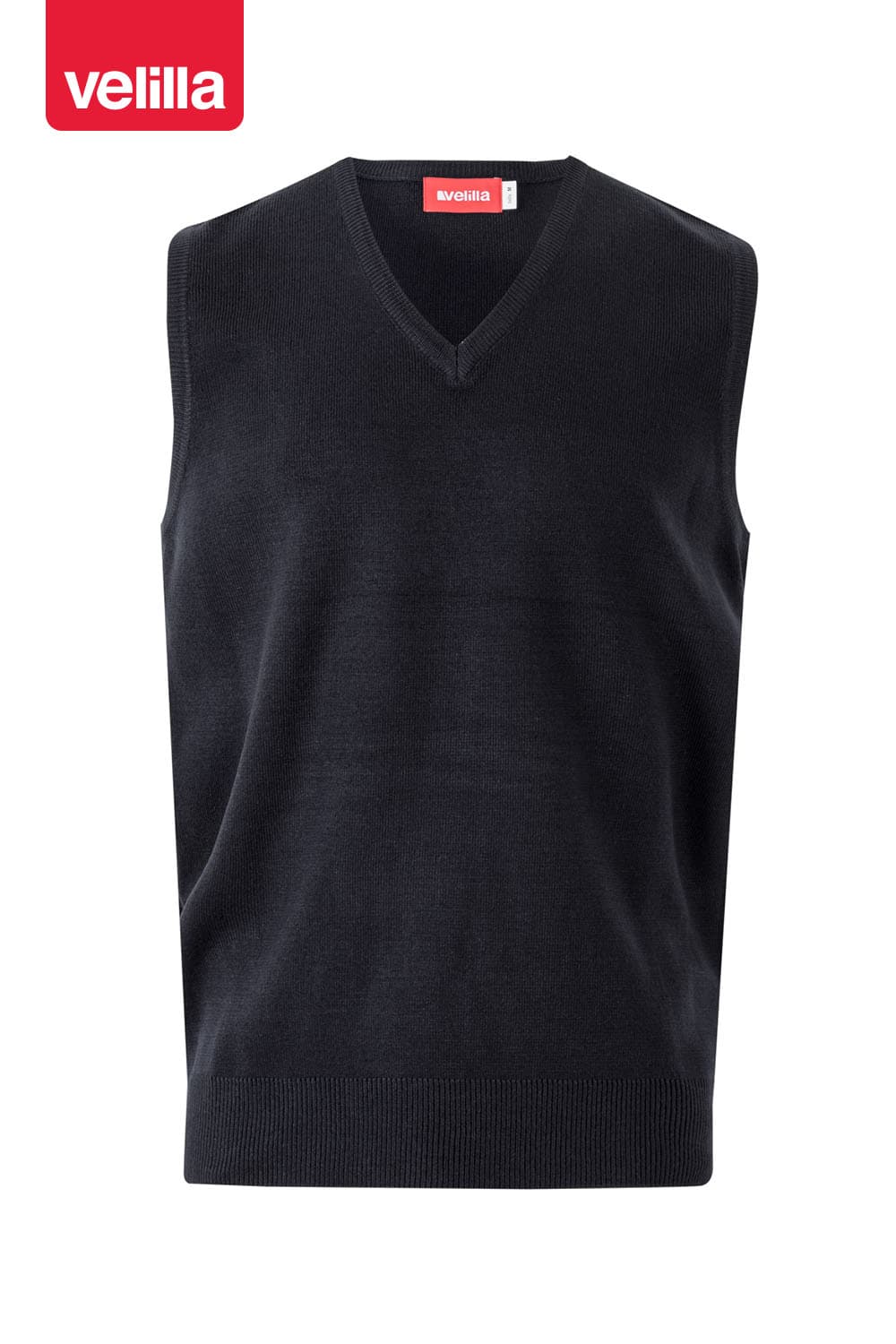 Chaleco punto fino con cuello en pico
