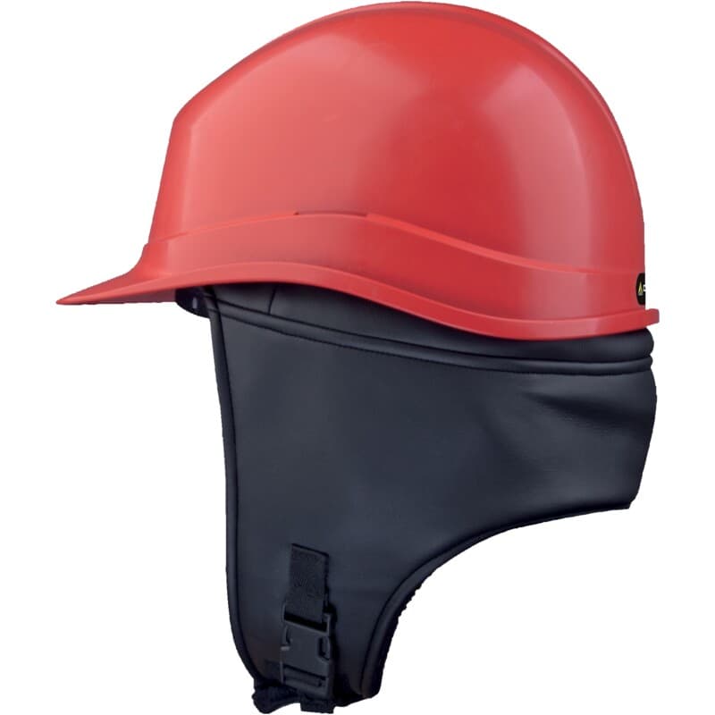 Forro textil de protección contra el frío para insertar en un casco de obra