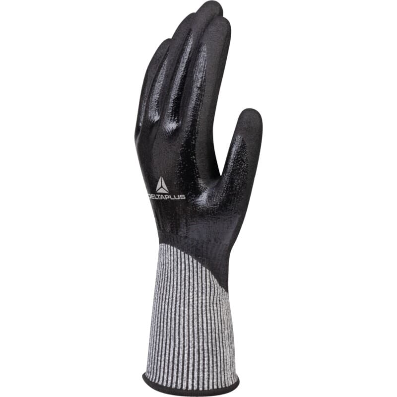 Guantes anticorte nivel D impermeables hasta la muñeca, que combinan comodidad y precisión, ideales en entornos aceitosos o acuosos