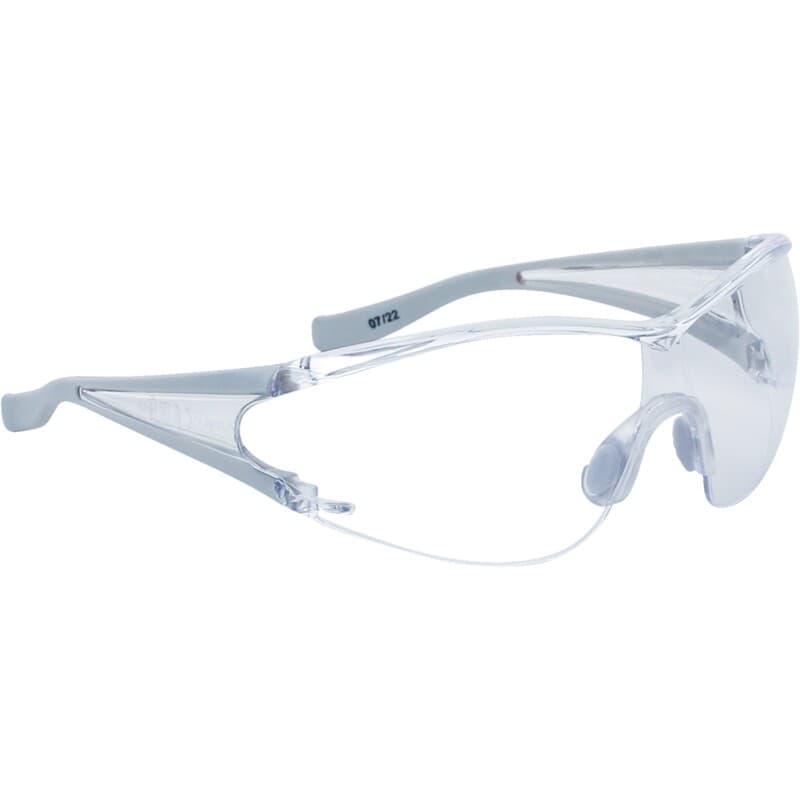 Gafas de protección transparentes de una sola pieza, con amplio campo de protección y protectores laterales