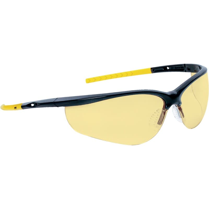 Gafas de protección amarillas con un diseño elegante y deportivo, ideales para la conducción nocturna