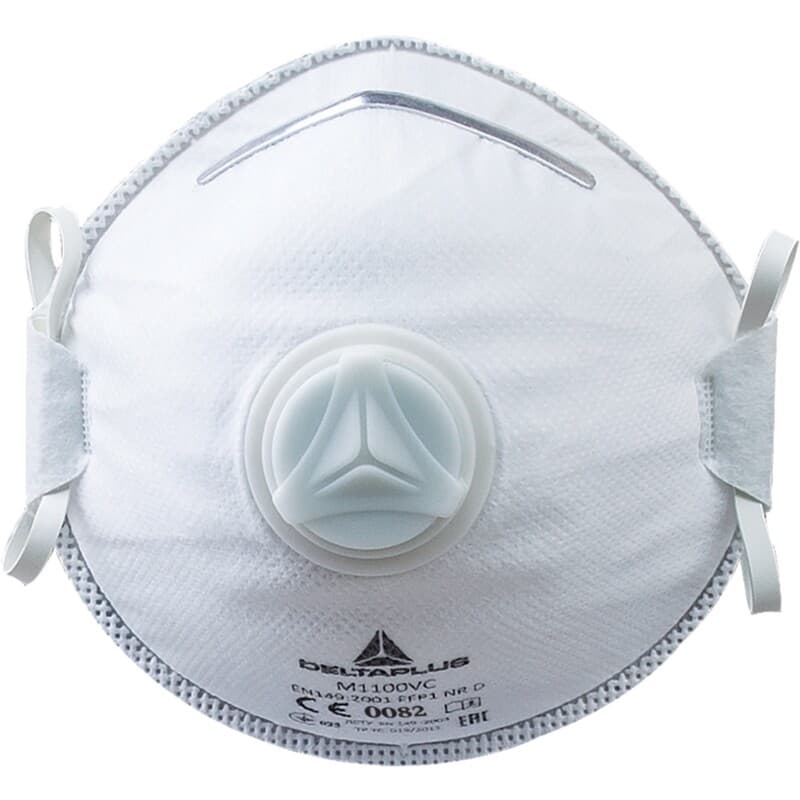 Mascarilla respiratoria desechable carcasa P1 con válvula