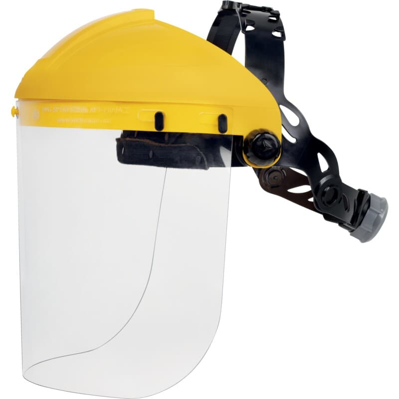 Soporte de visera, equipado con diadema ajustable mediante sistema Rotor y una visera de policarbonato