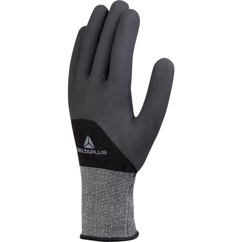 Guante mecánico, impermeable hasta la mitad del dorso, con buen agarre para manipulación de objetos, ideal para entornos aceitosos y grasientos