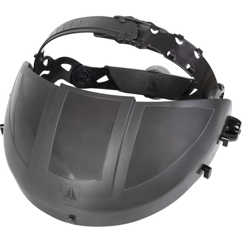 Soporte de visera con diadema ajustable y sistema de sujeción Rotor