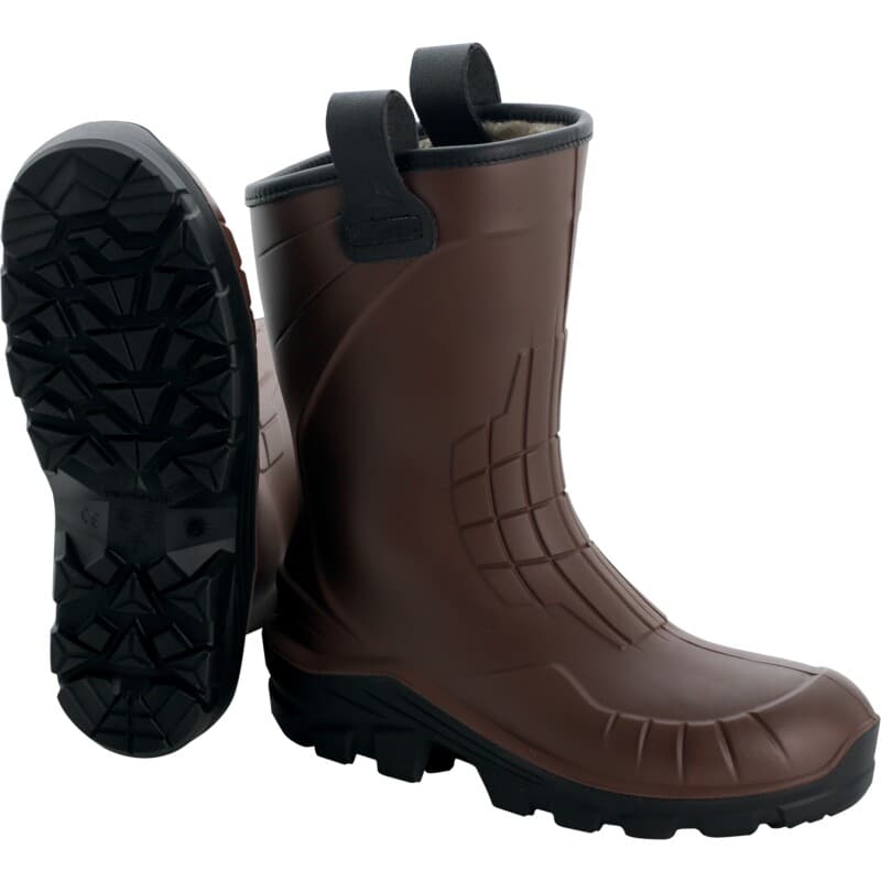 Media bota de seguridad forrada robusta, ligera y ergonómica con un diseño adecuado para el sector de la construcción