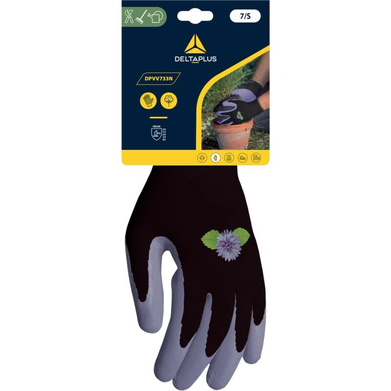 Guante mecánico, ideal para entornos húmedos, muy transpirable y fácilmente visible gracias a su dorso fluorescente