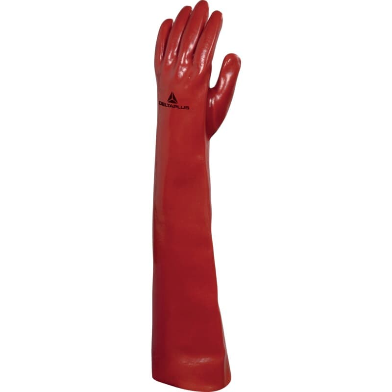 Guantes químicos con protección total del brazo frente a aceites e hidrocarburos en uso prolongado