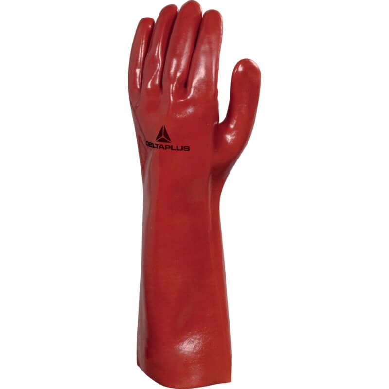 Guantes químicos con protección del antebrazo frente a aceites e hidrocarburos en uso prolongado