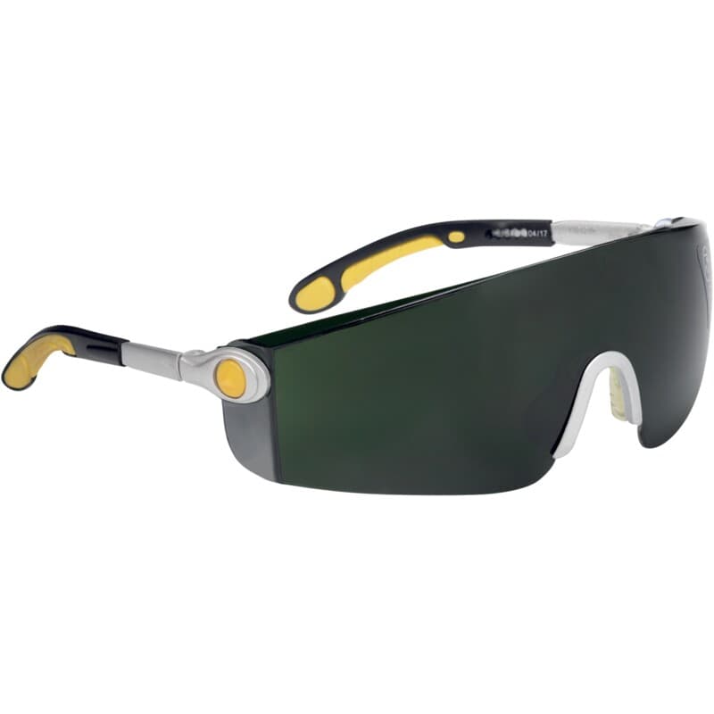 Gafas de protección extrasuaves tintado 5 con protecciones laterales para trabajos de soldadura ligeros