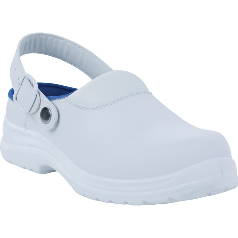 Zapato de trabajo de microfibra ideal para la industria alimentaria, con correa ajustable y desmontable