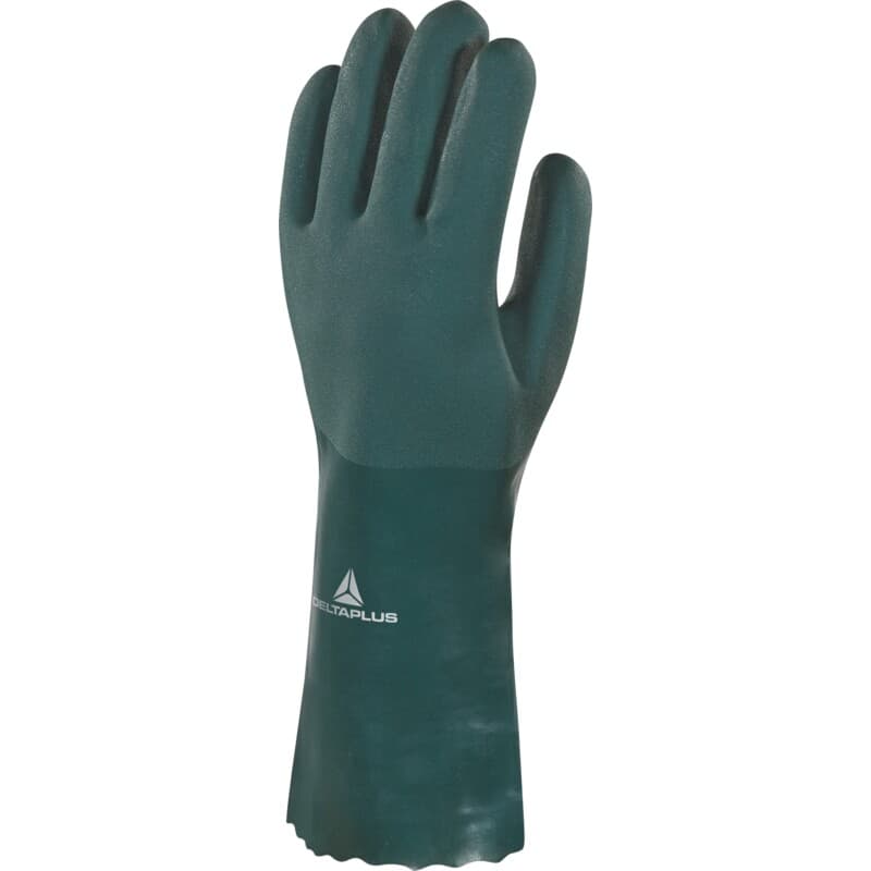 Guantes químicos que combinan comodidad, protección total de los brazos, buen agarre de los objetos manipulados y resistencia a aceites e hidrocarburos