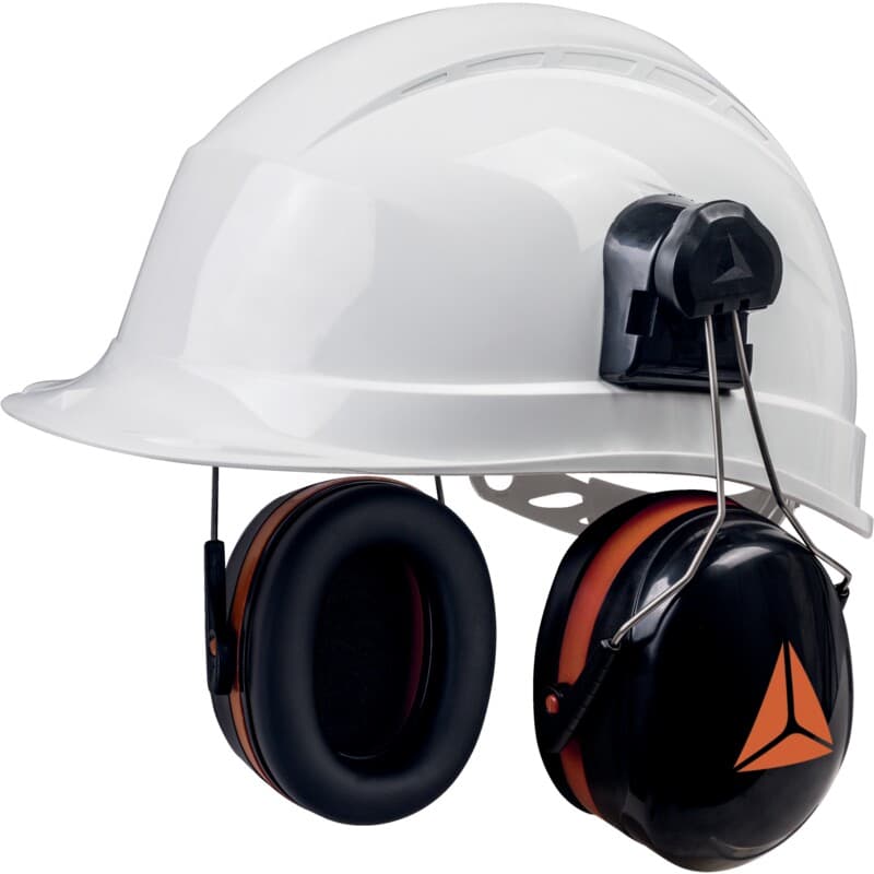 Orejeras antirruido de alto rendimiento para cascos de obra