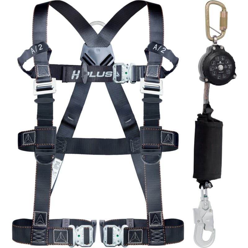 Kit anticaídas específico para plataformas en una bolsa lista para usar