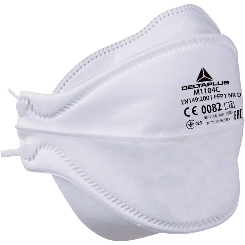 Mascarilla respiratoria desechable P1 sin válvula que ofrece una gran transpirabilidad gracias a su elástico tubular y su efecto de 4 capas