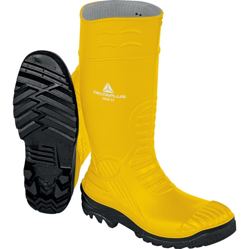 Botas de seguridad con refuerzos para una protección óptima combinada con un rendimiento de deslizamiento mejorado para los entornos más agresivos