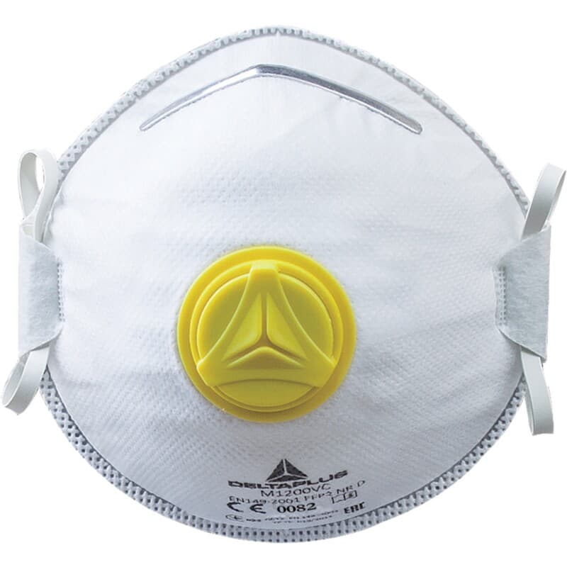 Mascarilla respiratoria desechable carcasa P2 con válvula