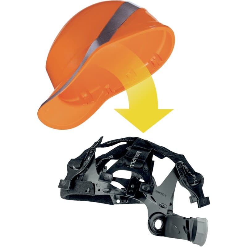Arnés de recambio para casco Diamond V, cinta de cabeza textil, badana de esponja y sistema de ajuste D Rotor