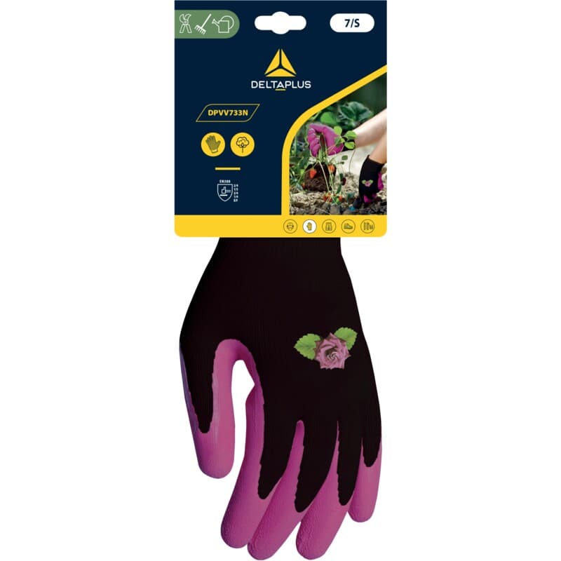 Guante mecánico, ideal para entornos húmedos, muy transpirable y fácilmente visible gracias a su dorso fluorescente