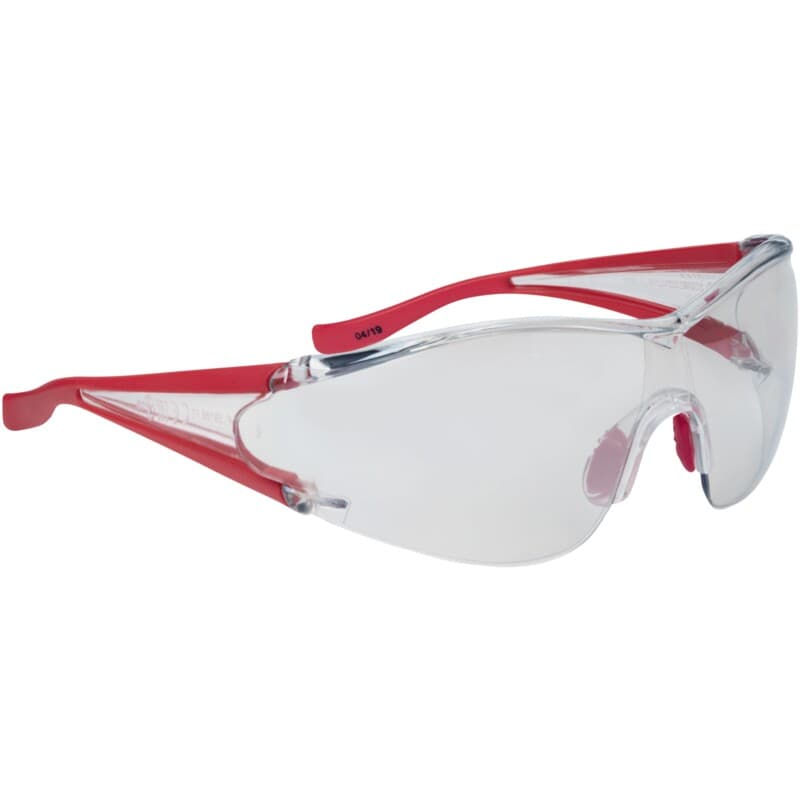 Gafas transparentes transparentes de una sola pieza con amplio campo de protección y protectores laterales, para uso en interiores y exteriores