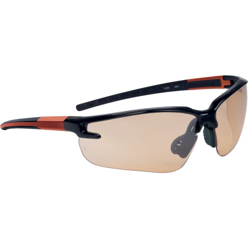 Gafas de protección ahumadas con puente nasal y patillas extremadamente suaves