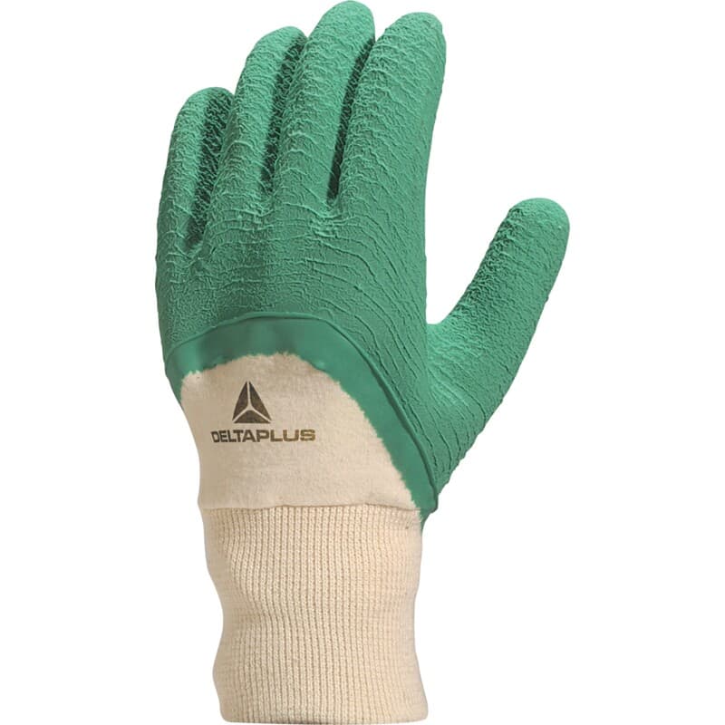 Guante mecánico, impermeable hasta la mitad del dorso, con muy buen agarre gracias a su revestimiento rugoso, ideal en entornos secos y húmedos